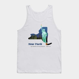 USA State of New York Psalm 2:8 - My Inheritance and possession Tank Top